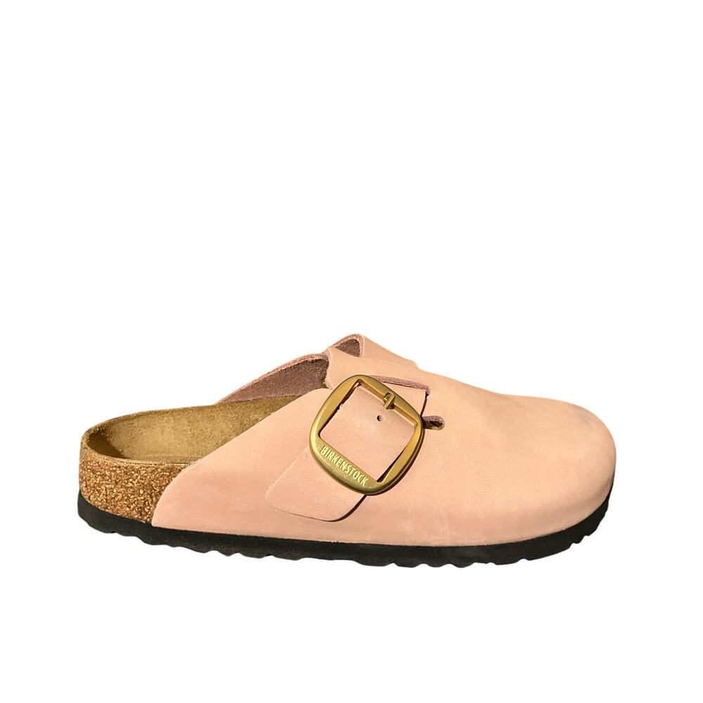 Birkenstock Clogs Women’s 7 38 EU L7 Narrow Dusty Pink Boston Cork Suede Leather
